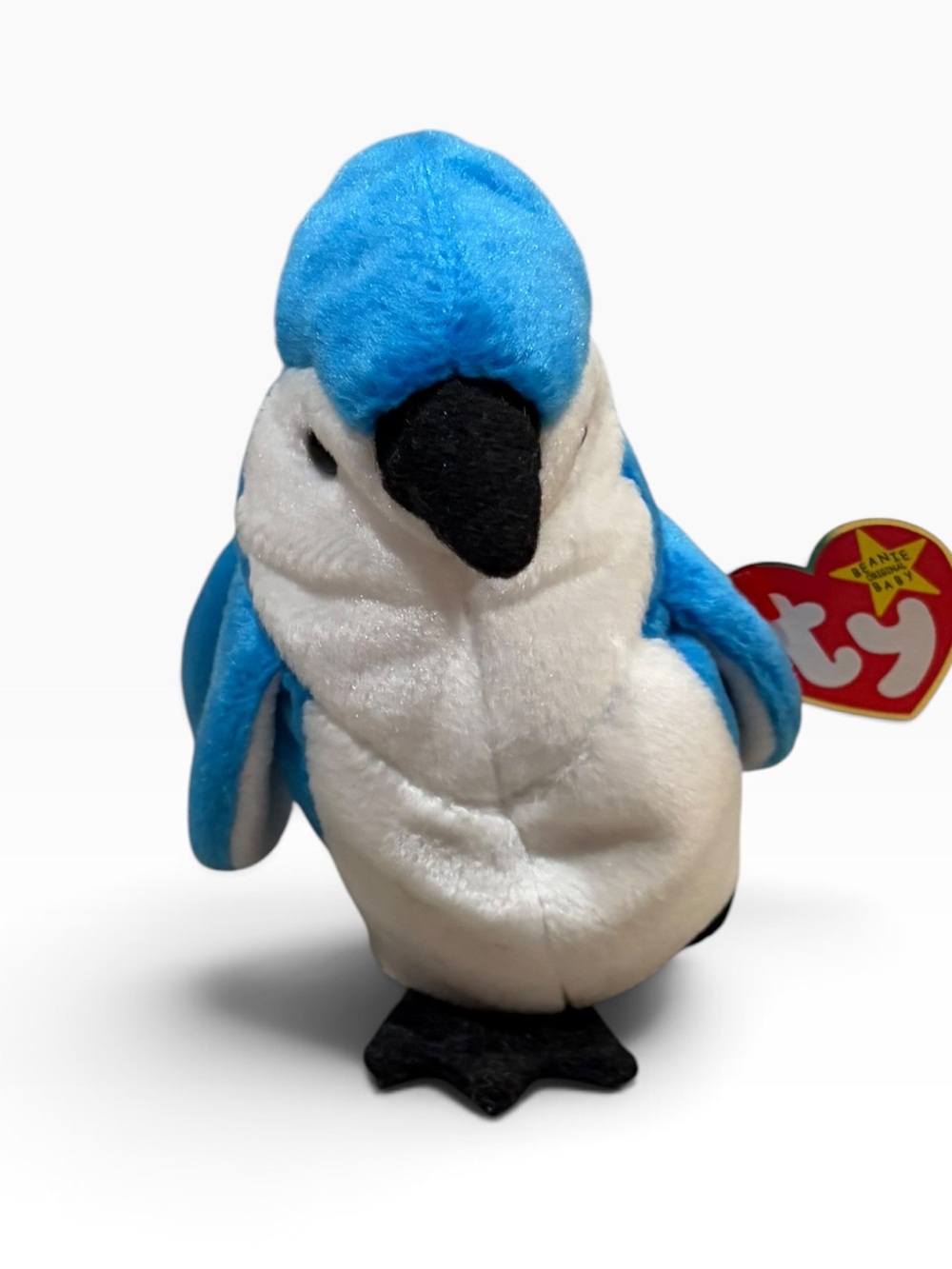 Ty Beanie Baby Rocket Blue Jay Bird 1997 Retired Vintage Plush w/ Tag